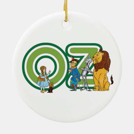  wizard Oz-tekens en tekstletters Keramisch Ornament (Achterkant)