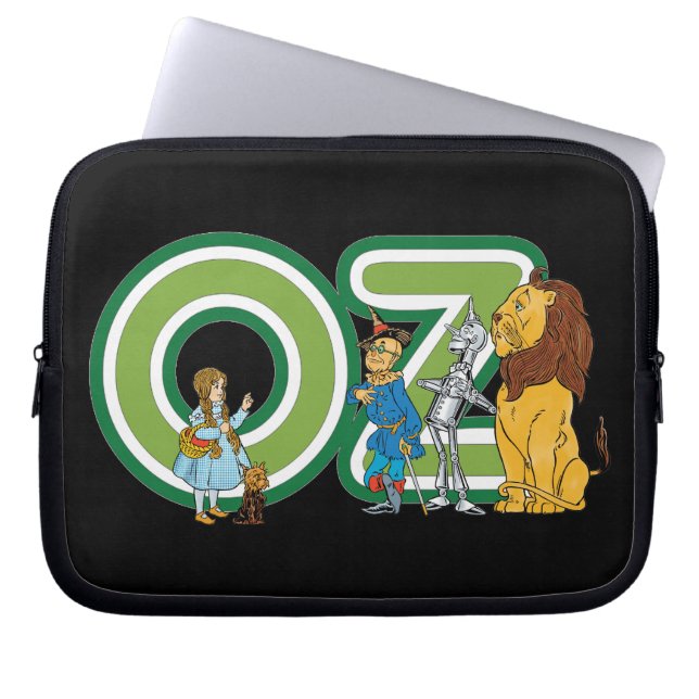  wizard Oz-tekens en tekstletters Laptop Sleeve (Voorkant)