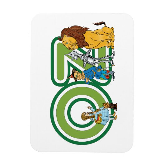  wizard Oz-tekens en tekstletters Magneet (Verticaal)