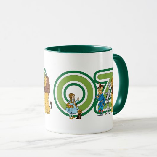  wizard Oz-tekens en tekstletters Mok (Voorkant rechts)