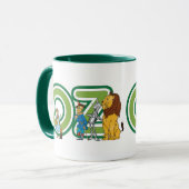 wizard Oz-tekens en tekstletters Mok (Voorkant links)