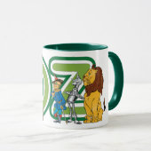 wizard Oz-tekens en tekstletters Mok (Voorkant rechts)