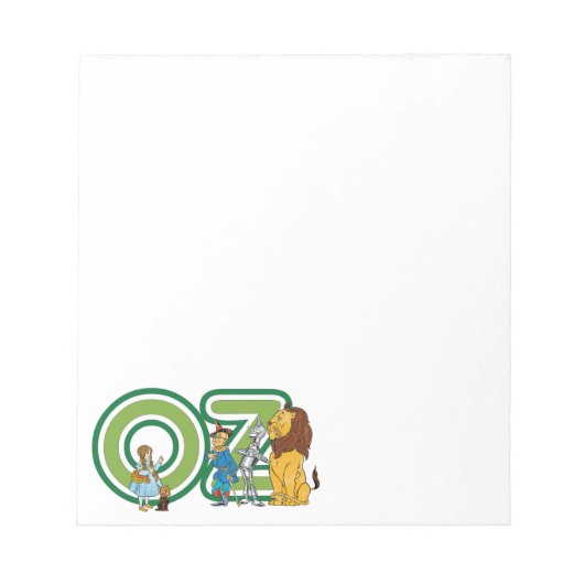  wizard Oz-tekens en tekstletters Notitieblok (Voorkant)