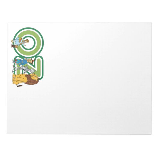 wizard Oz-tekens en tekstletters Notitieblok (Voorkant)