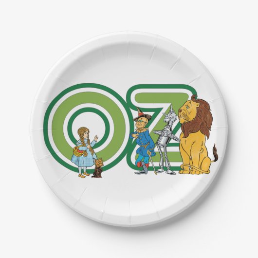wizard Oz-tekens en tekstletters Papieren Bordje (Voorkant)