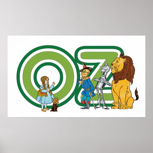 wizard Oz-tekens en tekstletters Poster (Voorkant)