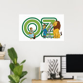 wizard Oz-tekens en tekstletters Poster (Thuiskantoor)