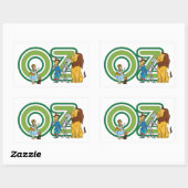  wizard Oz-tekens en tekstletters Rechthoekige Sticker (Vel)