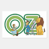  wizard Oz-tekens en tekstletters Rechthoekige Sticker (Voorkant)