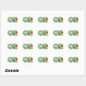 wizard Oz-tekens en tekstletters Ronde Sticker (Vel)