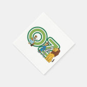  wizard Oz-tekens en tekstletters Servet (Hoek)