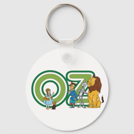  wizard Oz-tekens en tekstletters Sleutelhanger (Achterkant)