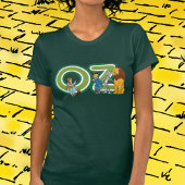 wizard Oz-tekens en tekstletters T-shirt