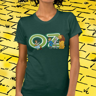 wizard Oz-tekens en tekstletters T-shirt