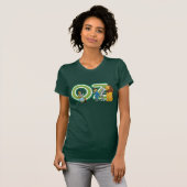 wizard Oz-tekens en tekstletters T-shirt (Voorkant volledig)