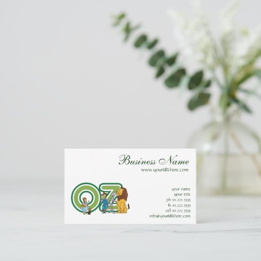  wizard Oz-tekens en tekstletters Visitekaartje (Staand voorkant)