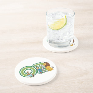  wizard Oz-tekens en tekstletters Zandsteen Onderzetter