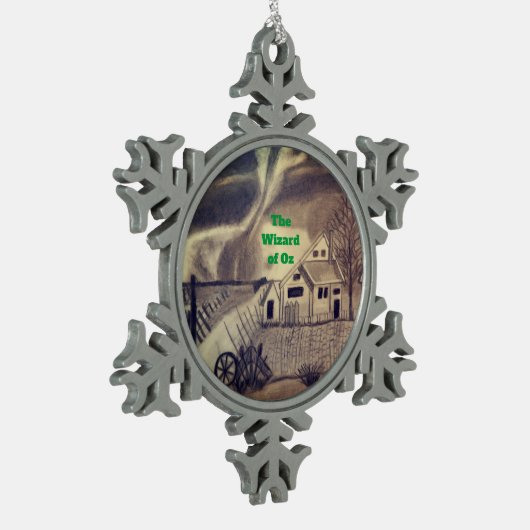 WIZARD OZ TORNADO Snowflake Framed Ornament (Links)