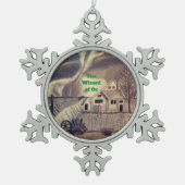 WIZARD OZ TORNADO Snowflake Framed Ornament (Voorkant)