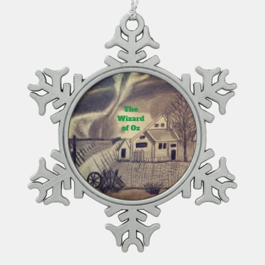 WIZARD OZ TORNADO Snowflake Framed Ornament (Voorkant)