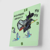 WIZARD OZ-VLIEGTUIG MET DE WALKSQUARE-KLOCK VIERKANTE KLOK (Hoek)