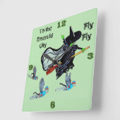 WIZARD OZ-VLIEGTUIG MET DE WALKSQUARE-KLOCK VIERKANTE KLOK (Hoek)