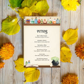 Wizard Party Cocktail Menu Kaart Poster