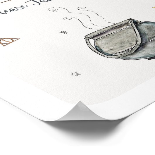 Wizard Party Favor Sign Poster (Hoek)