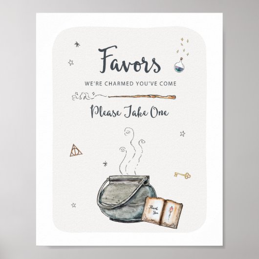 Wizard Party Favor Sign Poster (Voorkant)
