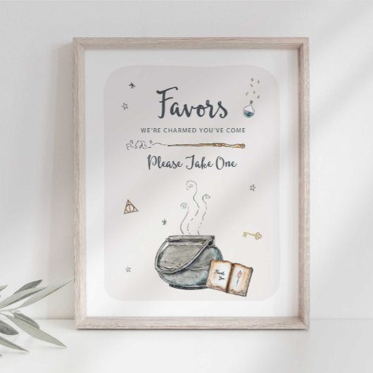 Wizard Party Favor Sign Poster