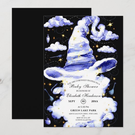 Wizard Pet Baby shower Kaart (Voorkant / Achterkant)