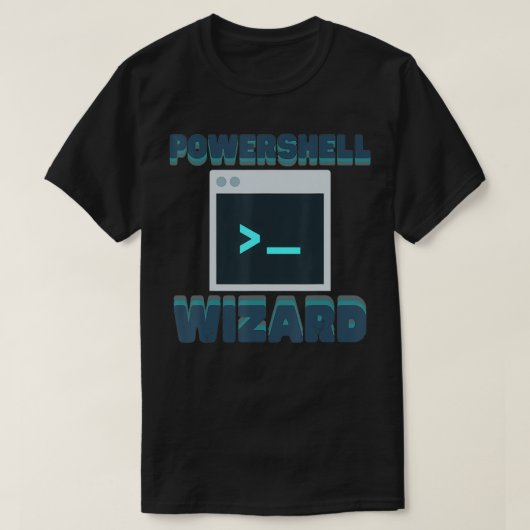 Wizard PowerShell T-shirt (Design voorkant)