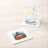 Wizard pumpkin  kartonnen onderzetters (Insitu)