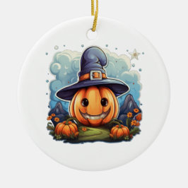 Wizard pumpkin  keramisch ornament