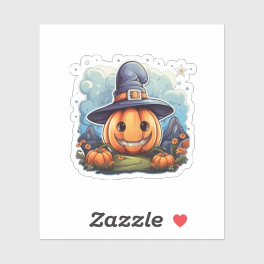Wizard pumpkin sticker (Vel)