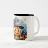 Wizard pumpkin tweekleurige koffiemok (Voorkant rechts)