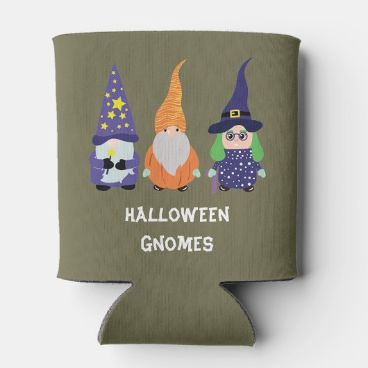 Wizard Pumpkin Witch Halloween Gnomes Blikjeskoeler (Achterkant)