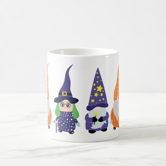 Wizard Pumpkin Witch Halloween Gnomes Koffiemok (Center)