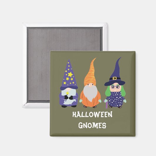 Wizard Pumpkin Witch Halloween Gnomes Magneet (Voorkant / Achterkant)