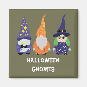 Wizard Pumpkin Witch Halloween Gnomes Magneet