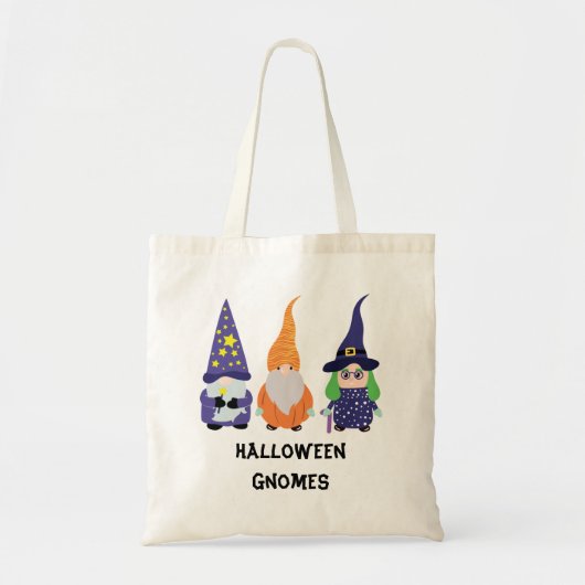 Wizard Pumpkin Witch Halloween Gnomes Trick Treat Tote Bag (Voorkant)
