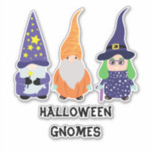 Wizard Pumpkin Witch Halloween Gnomes Vinyl Decal Sticker (Voorkant)