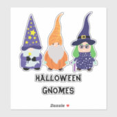 Wizard Pumpkin Witch Halloween Gnomes Vinyl Decal Sticker (Vel)