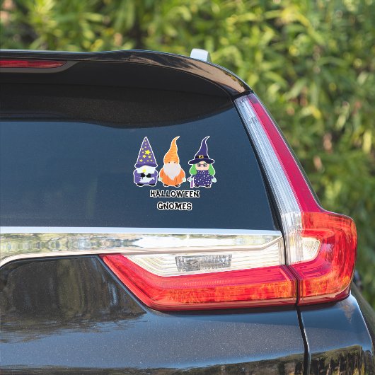 Wizard Pumpkin Witch Halloween Gnomes Vinyl Decal Sticker (Auto Zijkant)