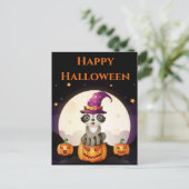 Wizard Raccoon Briefkaart (Staand voorkant)