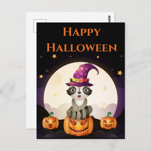 Wizard Raccoon Briefkaart (Voorkant / Achterkant)