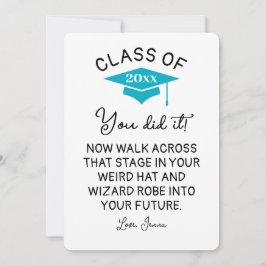Wizard Robe en Pet Afstuderen 2025 Funny Custom Feestdagenkaart