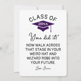 Wizard Robe en Pet Afstuderen 2025 Funny Custom Feestdagenkaart