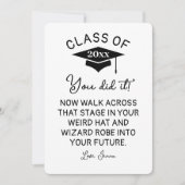 Wizard Robe en Pet Afstuderen 2025 Funny Custom Feestdagenkaart (Voorkant)