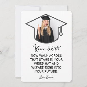 Wizard Robe en Pet Afstuderen Aangepaste fotokaart Feestdagenkaart